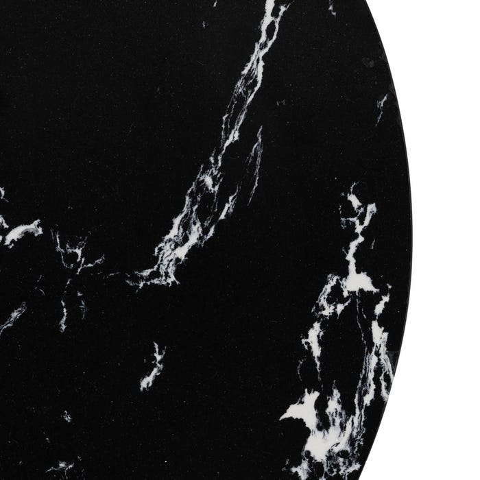 Mesita Negro Metal-Mármol 45 X 45 X 46 Cm