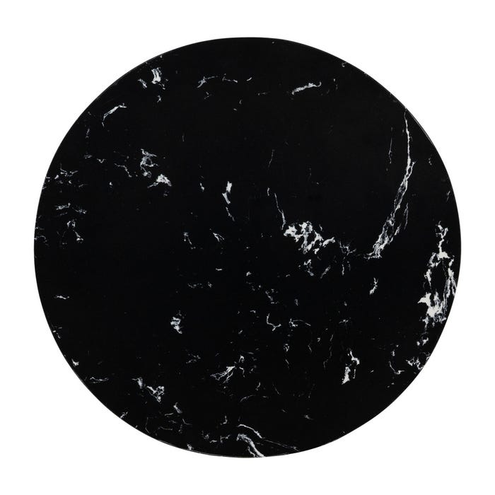 Mesita Negro Metal-Mármol 45 X 45 X 46 Cm