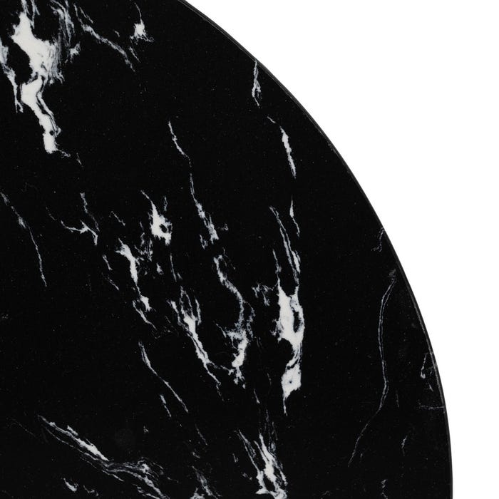 Mesita Negro Metal-Mármol 40 X 40 X 54 Cm
