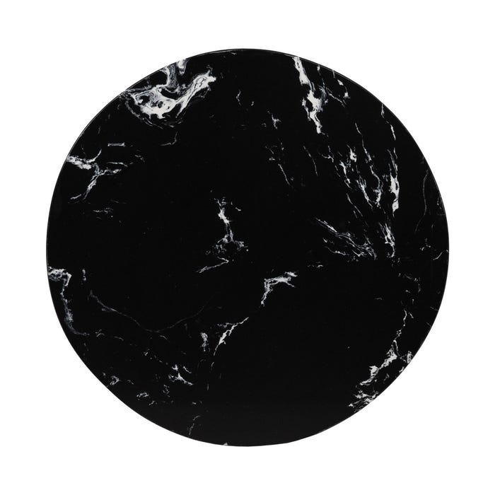 Mesita Negro Metal-Mármol 40 X 40 X 54 Cm