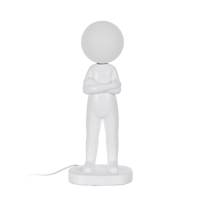 Lámpara Mesa Figura Blanco Resina 18,50 X 14 X 45 Cm
