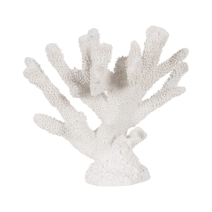 Figura Coral Blanco Resina Decoración 35 X 20 X 30 Cm