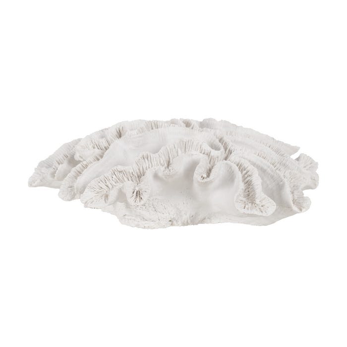 Figura Coral Blanco Resina Decoración 28 X 28 X 10 Cm