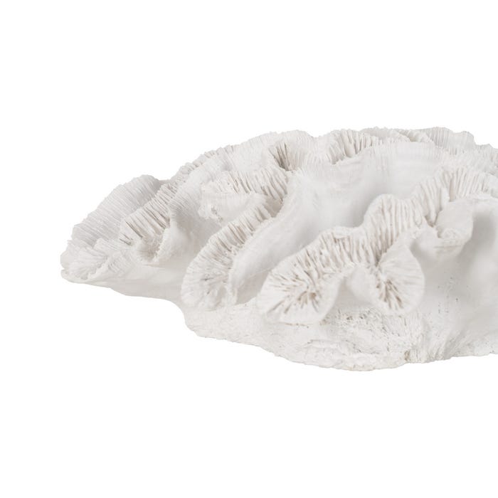 Figura Coral Blanco Resina Decoración 28 X 28 X 10 Cm