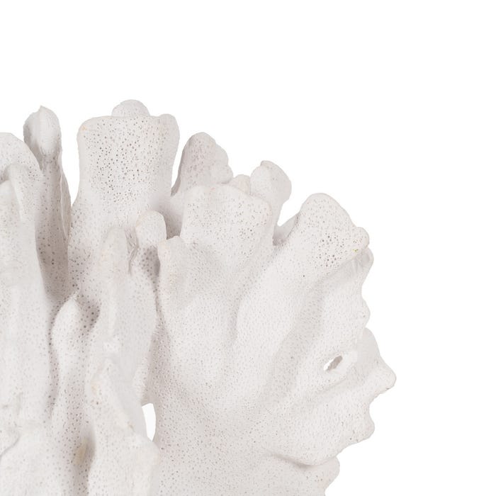 Decoração de resina de figura de coral branco 27,50 x 13,50 x 19,50