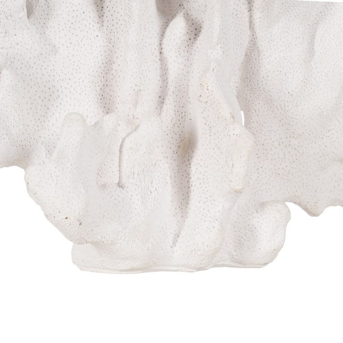 Figura Coral Blanco Resina Decoración 27,50 X 13,50 X 19,50