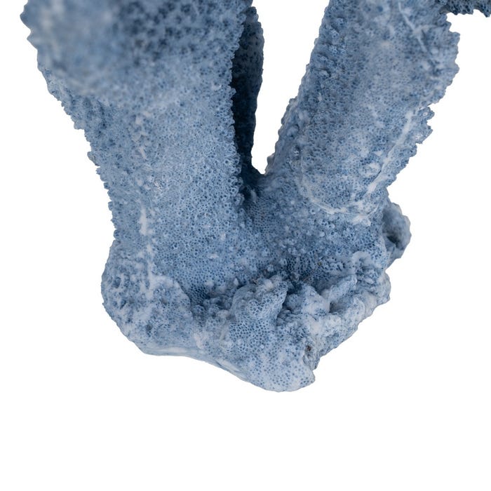 Figura Coral Azul Resina Decoración 27 X 15 X 21 Cm