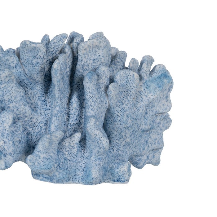Figura Coral Azul Resina Decoración 22,50 X 13 X 16 Cm