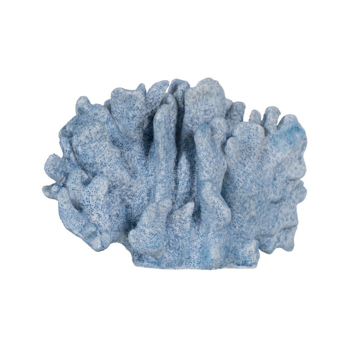 Figura Coral Azul Resina Decoración 22,50 X 13 X 16 Cm