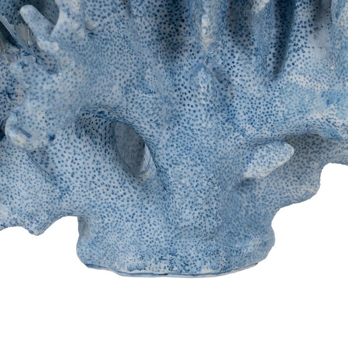 Figura Coral Azul Resina Decoración 27,50 X 13,50 X 19,50 Cm