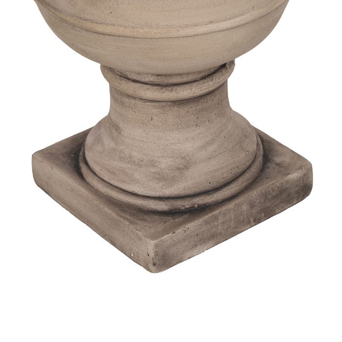 Vaso de fibra de magnésio bege 42 x 42 x 52 cm