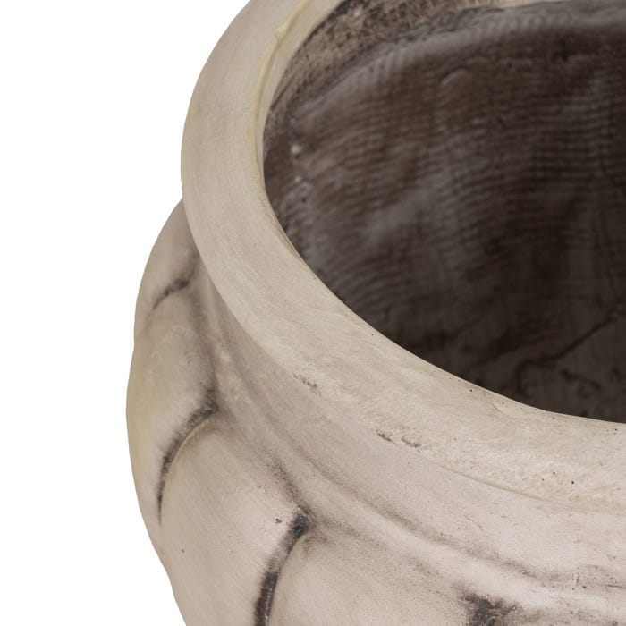 Macetero Beige Fibra De Magnesio 40 X 40 X 47 Cm
