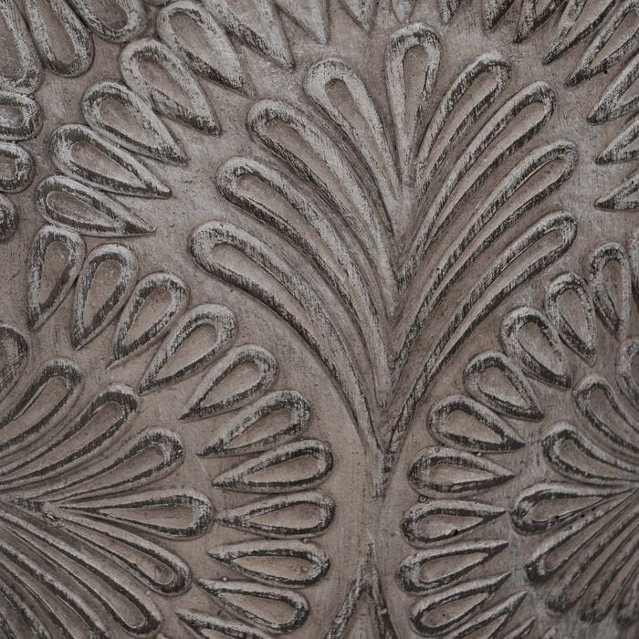 S/3 Maceteros Gris Fibra De Magnesio 37 X 37 X 35 Cm