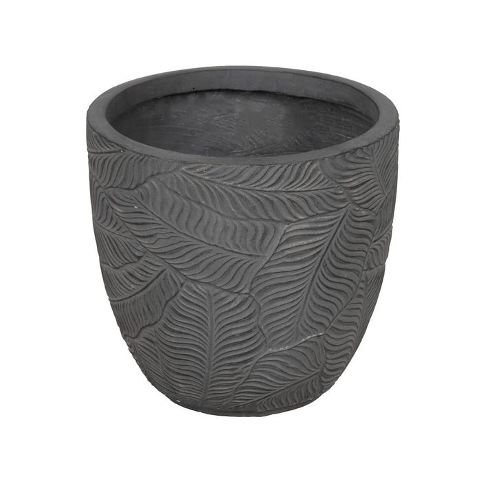 S/3 Maceteros Gris Fibra De Magnesio 37 X 37 X 35 Cm