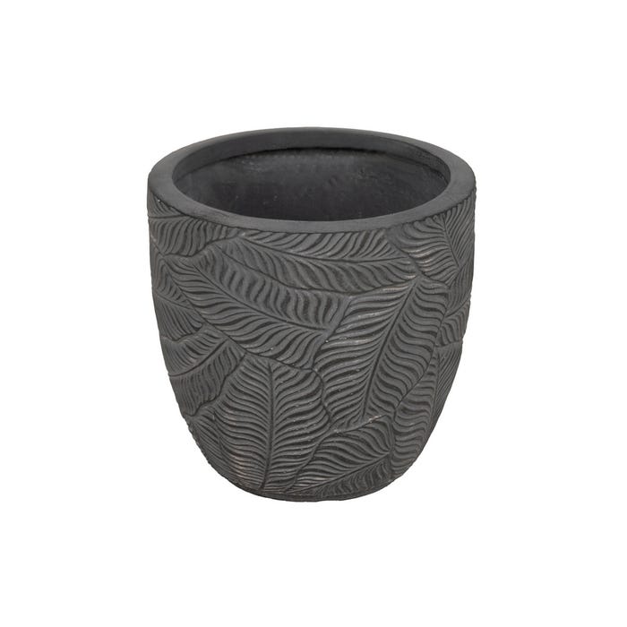 S/3 Maceteros Gris Fibra De Magnesio 37 X 37 X 35 Cm
