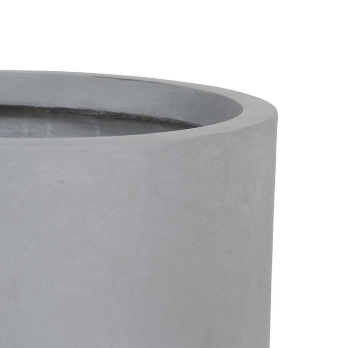 S/3 Maceteros Gris Fibra De Magnesio 36 X 36 X 56 Cm