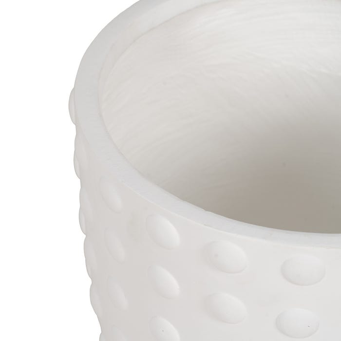 S/3 Maceteros Blanco Fibra De Magnesio 37 X 37 X 35,50 Cm