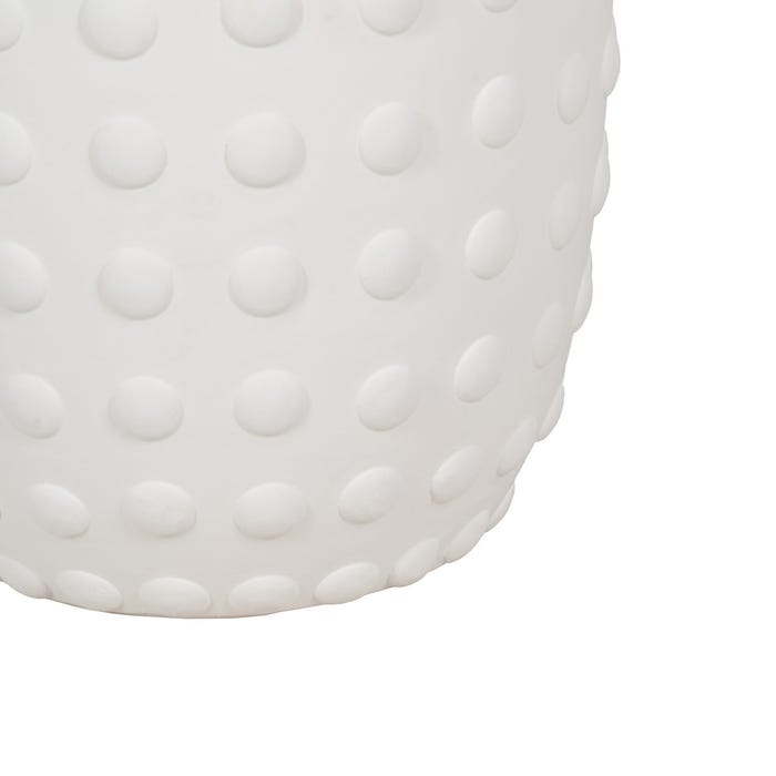 S/3 Maceteros Blanco Fibra De Magnesio 37 X 37 X 35,50 Cm