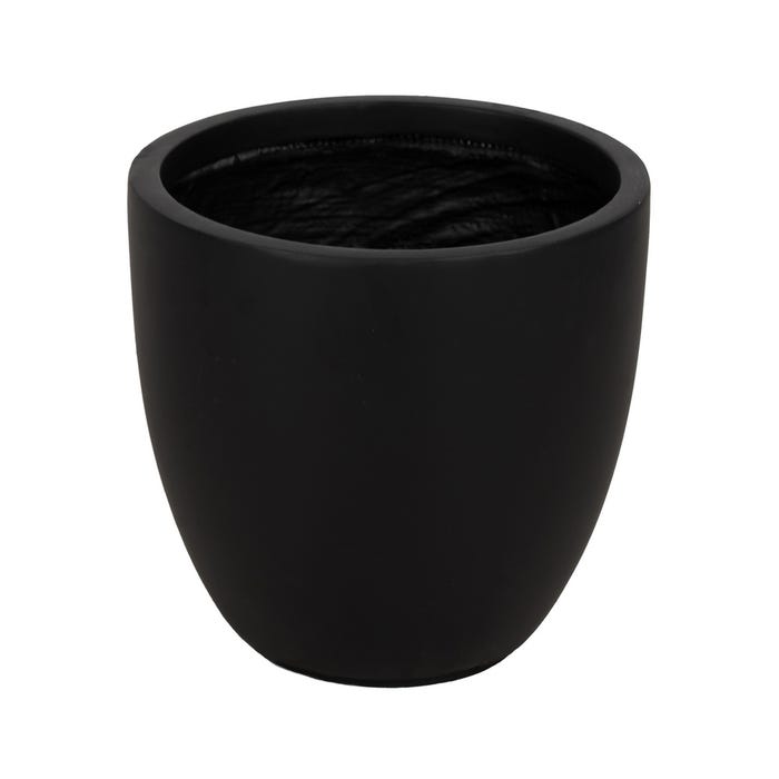 S/4 Maceteros Negro Fibra De Magnesio 44 X 44 X 41,50 Cm