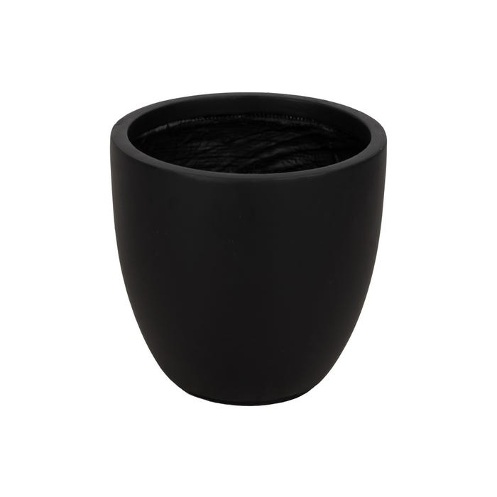 S/4 Maceteros Negro Fibra De Magnesio 44 X 44 X 41,50 Cm