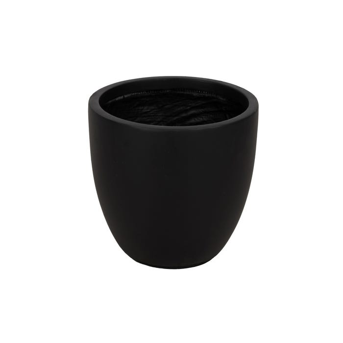 S/4 Maceteros Negro Fibra De Magnesio 44 X 44 X 41,50 Cm
