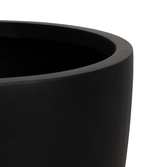 S/4 Maceteros Negro Fibra De Magnesio 44 X 44 X 41,50 Cm