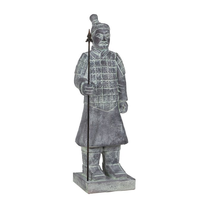 Magnesium Fiber Warrior Sculpture 38.50 X 34 X 122 Cm