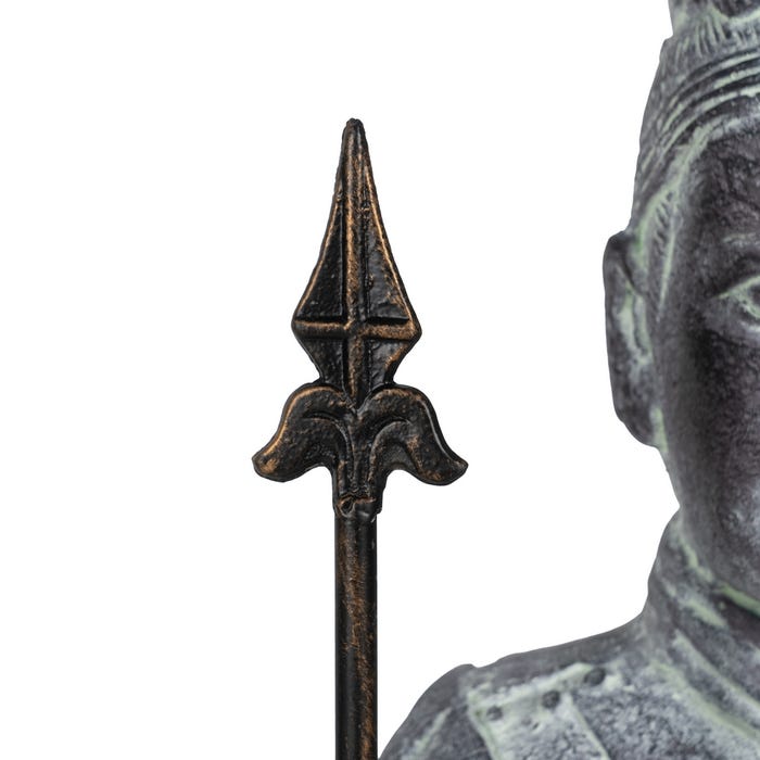 Magnesium Fiber Warrior Sculpture 38.50 X 34 X 122 Cm
