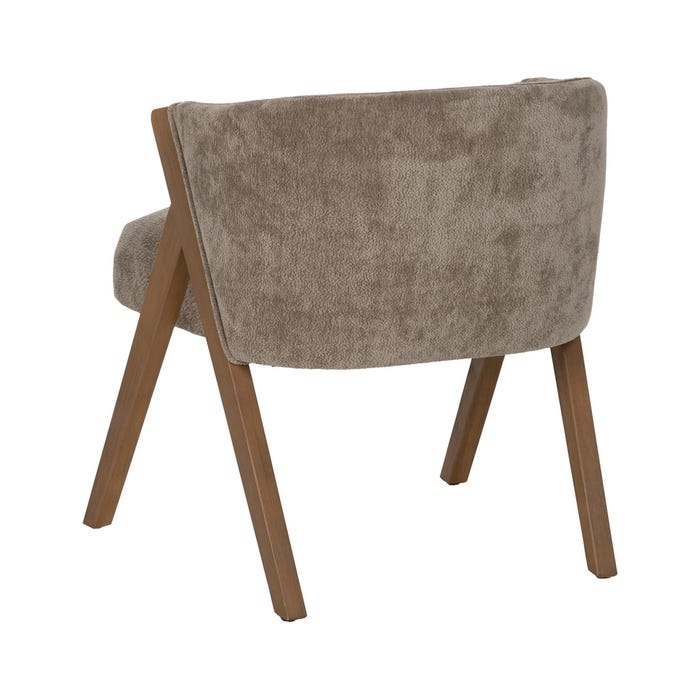 Taupe Birch Wood Chair Living Room 58 X 59.50 X 68.50 Cm