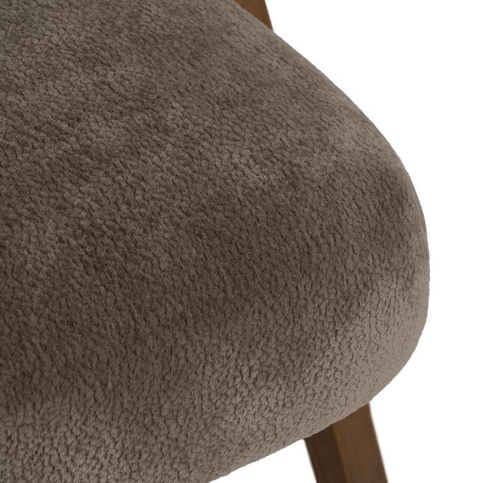 Taupe Birch Wood Chair Living Room 58 X 59.50 X 68.50 Cm