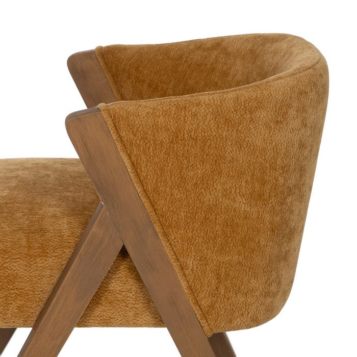 Yellow Birch Wood Living Room Chair 58 X 59.50 X 68.50 Cm