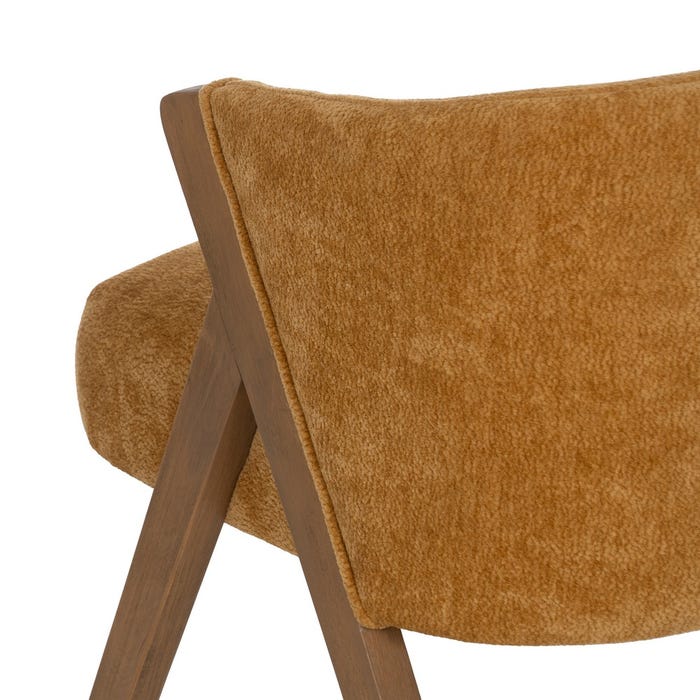 Silla Amarillo Madera De Abedul Salón 58 X 59,50 X 68,50 Cm