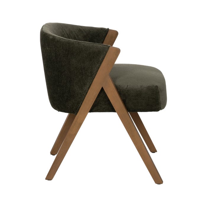 Green Birch Wood Chair Living Room 58 X 59.50 X 68.50 Cm