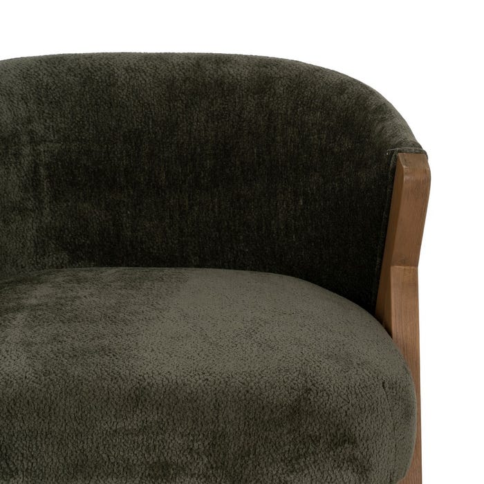 Green Birch Wood Chair Living Room 58 X 59.50 X 68.50 Cm