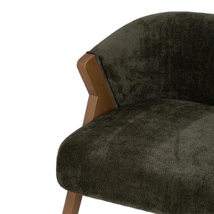 Green Birch Wood Chair Living Room 58 X 59.50 X 68.50 Cm