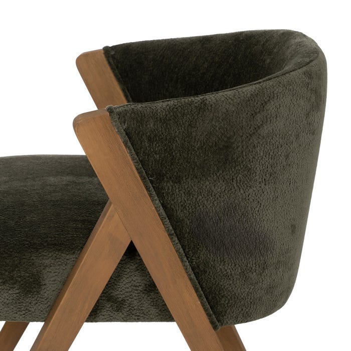 Green Birch Wood Chair Living Room 58 X 59.50 X 68.50 Cm