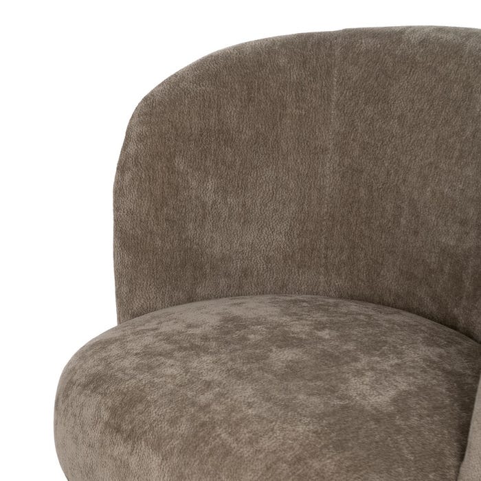 Taupe Birch Wood Armchair Living Room 85 x 79 x 66 cm
