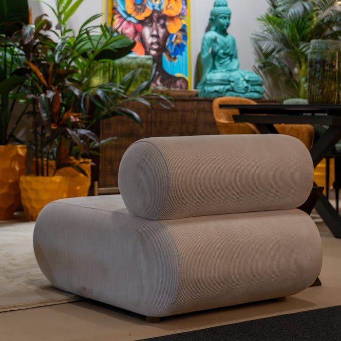 Sillón Blanco Roto Madera De Abedul 63 X 90 X 75 Cm