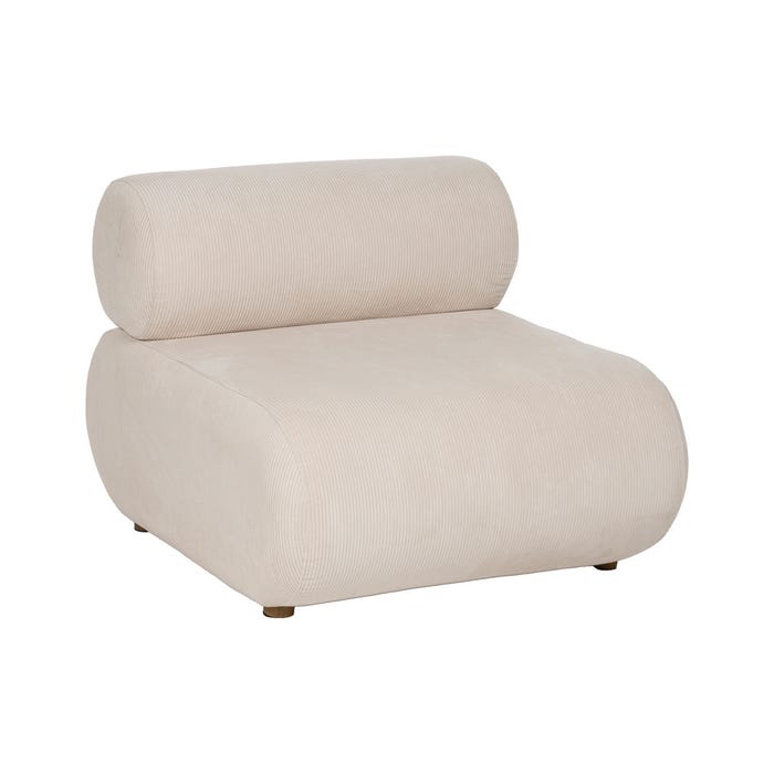 Sillón Blanco Roto Madera De Abedul 63 X 90 X 75 Cm