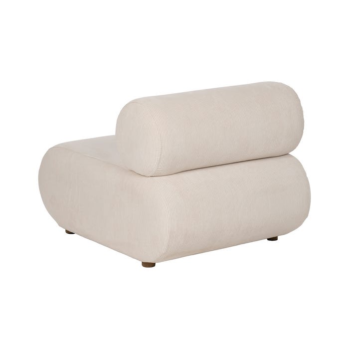 Sillón Blanco Roto Madera De Abedul 63 X 90 X 75 Cm