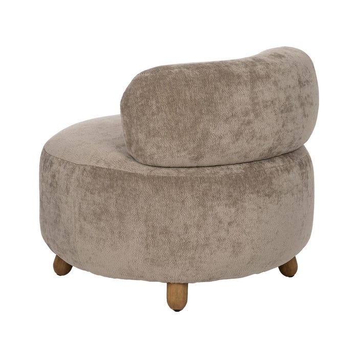 Sillón Taupe Madera De Abedul Salón 78 X 82 X 71 Cm