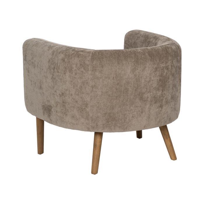 Sillón Taupe Madera De Abedul Salón 73 X 73 X 68 Cm