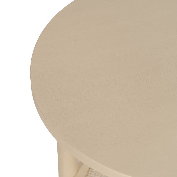 Mesa Auxiliar Crema Dm 40 X 40 X 56 Cm