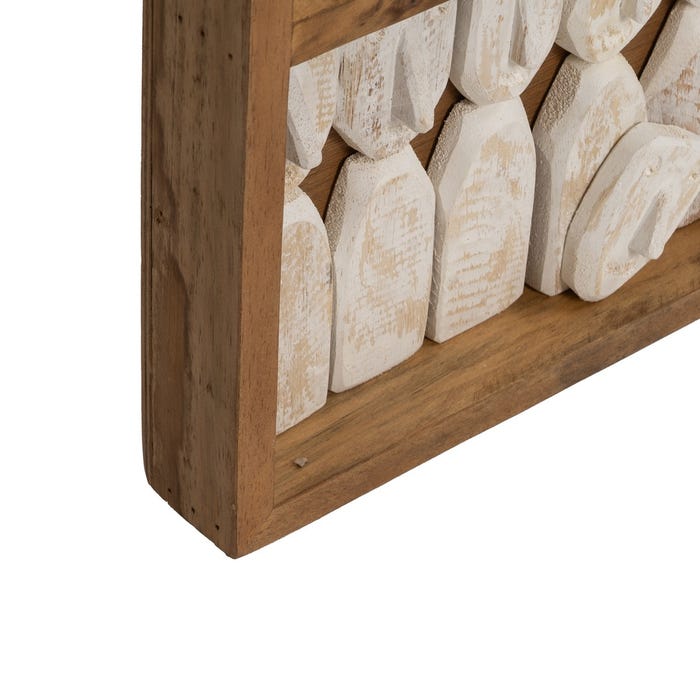 Wall Mural Figures Brown Wood 144 X 94 X 6 Cm