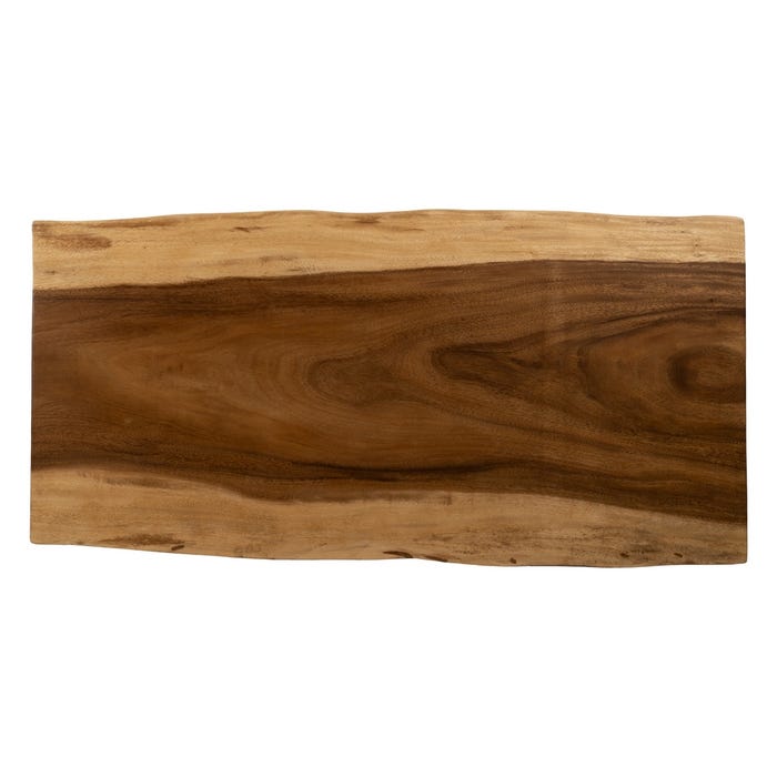 Mesa Centro Natural Madera-Hierro Salón 150 X 70 X 45 Cm