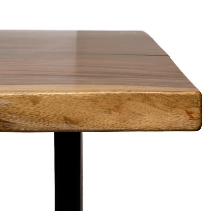 Mesa Comedor Natural Madera-Hierro Salón 200 X 80 X 80 Cm