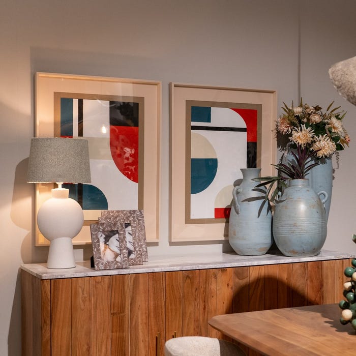 Luminária de mesa de cerâmica 28 x 28 x 57 cm