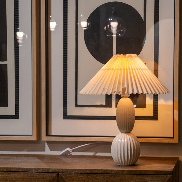 Luminária de mesa de cerâmica 35 x 35 x 41,50 cm