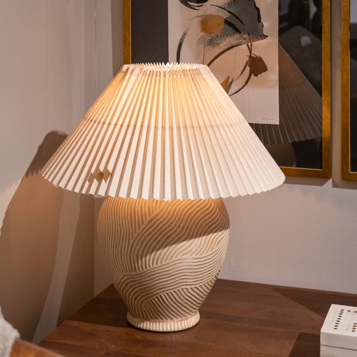 Lámpara Mesa Cerámica Iluminación 52 X 52 X 58 Cm