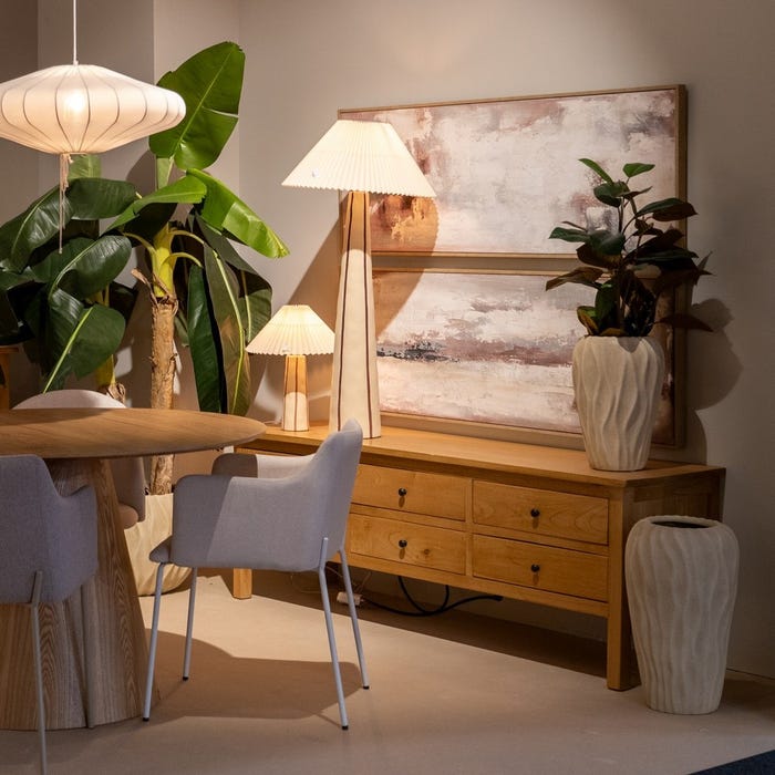 Lámpara Mesa Cerámica Iluminación 35 X 35 X 41,50 Cm